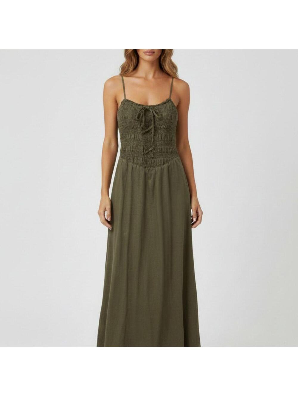 Aerie Women's Green and Khaki Dress